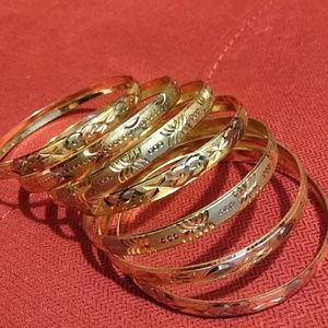7 Gold Bangles